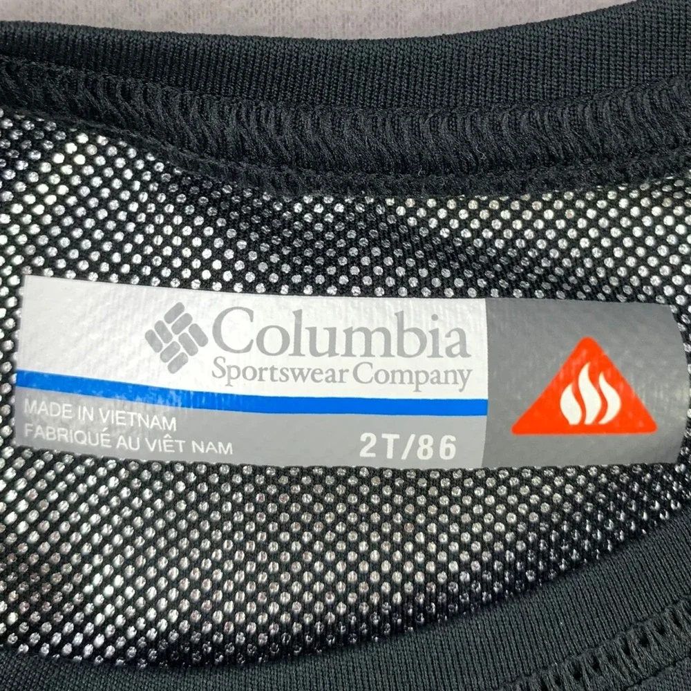 Columbia Omni-Heat Midweight Baselayer Top+Bottom Set Kids size 2T Black Thermal